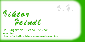 viktor heindl business card